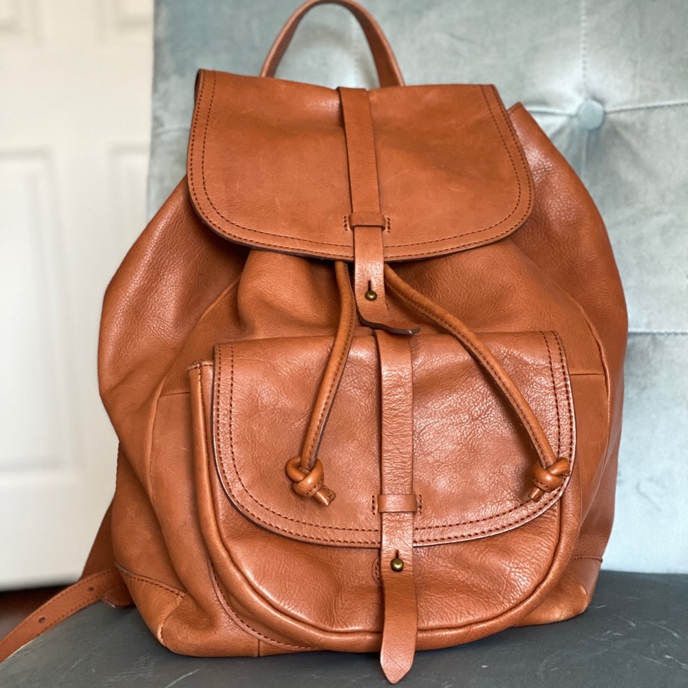 Madewell Transport Rucksack in English Saddle